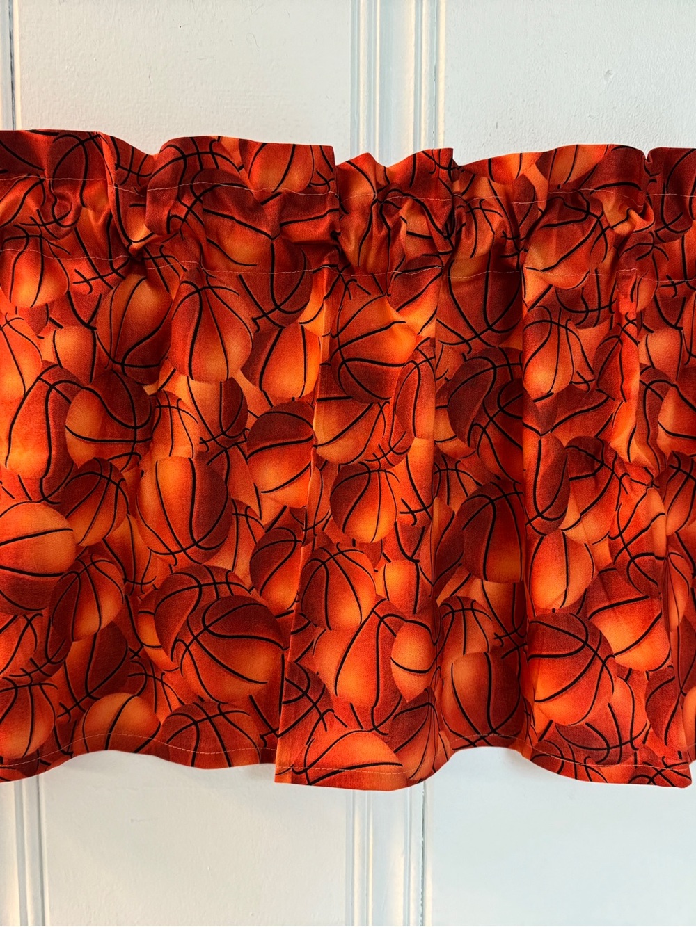 Basketball window valance curtain